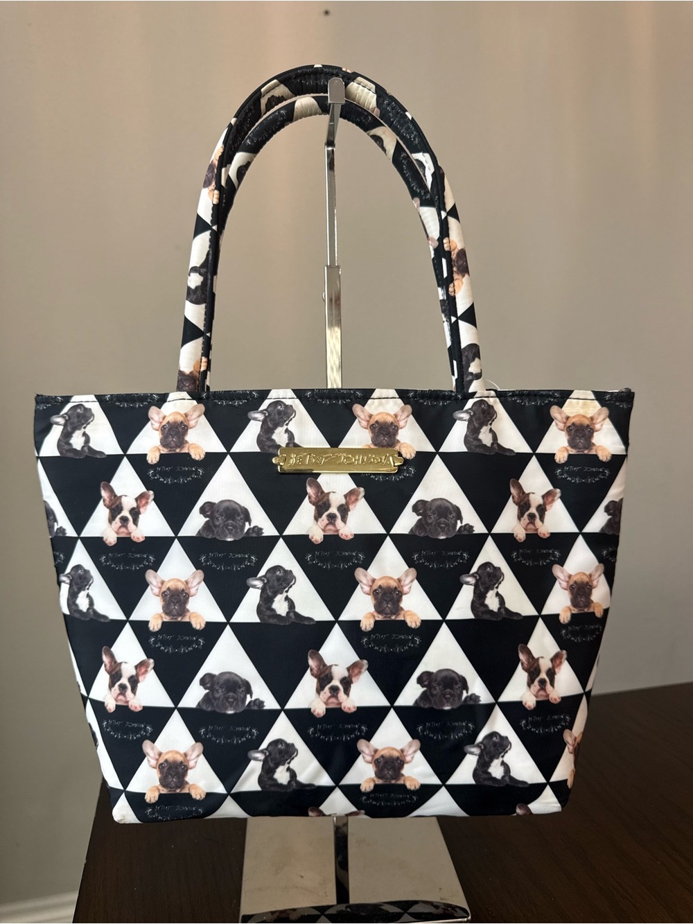 Betsey Johnson Insulated Small Tote French Bulldog Love At First Bite